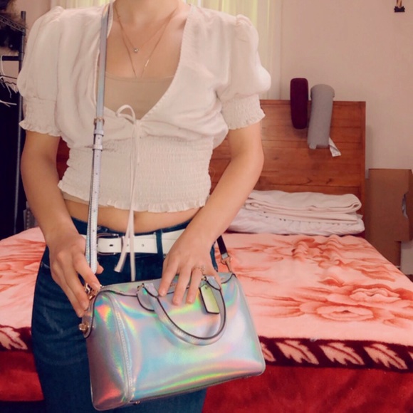 Coach Handbags - Coach silver hologram mini purse